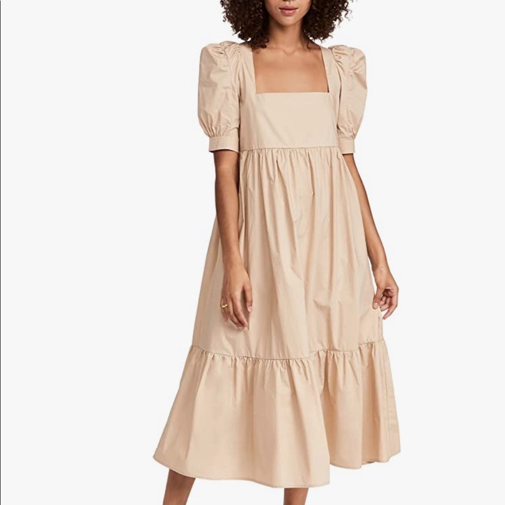 En Saison Square Neck Midi Dress